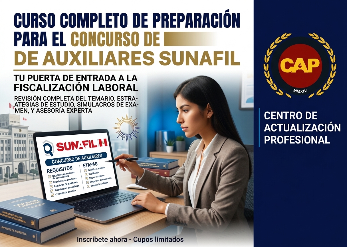 Curso completo de preparación para el concurso de auxiliares SUNAFIL